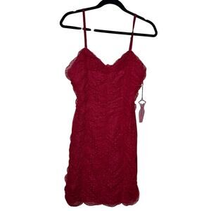 Haute Monde Tulle Mesh 90s Y2K Mini Dress Grunge Goth Prom Size Large NWT